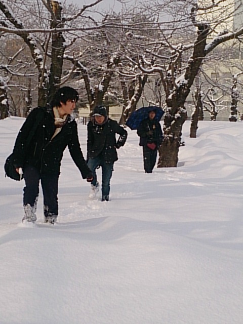 ２日目。<br>
五稜郭公園に向かう。<br>
道なき道を行く五期生たち。<br>
道は俺たちの後ろにできるものだ！<br><br> | 授業　時間割 | 東京校ブログ | 大学生・既卒生の就活・起業支援や人間力を鍛える志塾、ＪＶＵ・日本ベンチャー大學